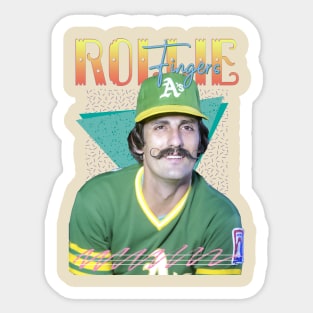 Rollie Fingers 1987s Retro Aesthetic Fan Art Sticker